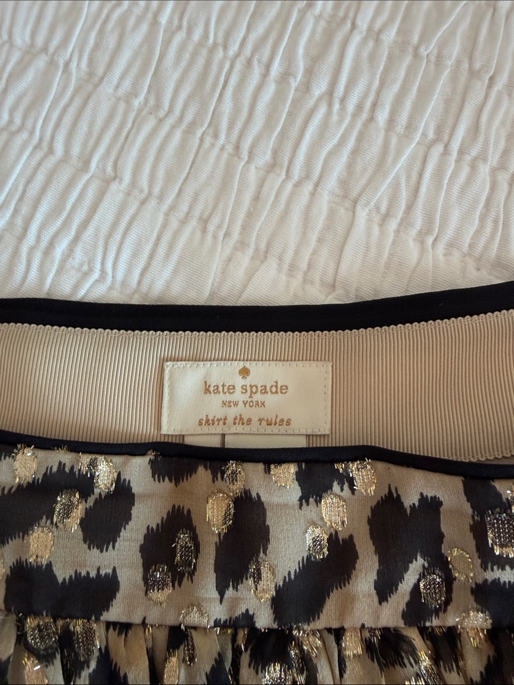 kate spade Leopard Print Circle Skirt in Tan and Black - Picture 2 of 4